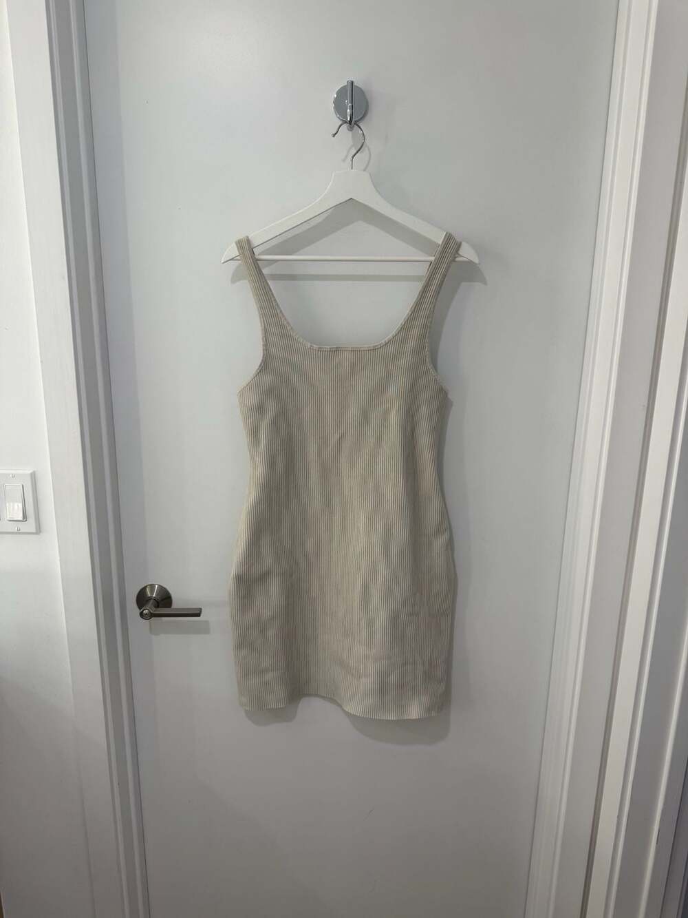 Babaton Sculpt Knit Squareneck Mini Dress